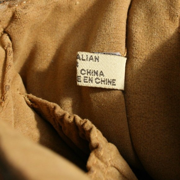 Patricia Nash Brown Italian Pebble Leather Crossbody Saddle Bag w/ Rivets VGC - Picture 14 of 14